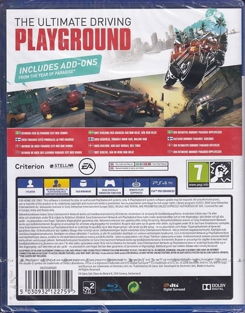 Burnout Paradise Remastered - i Folie - PS4 (AA Grade) (Genbrug)